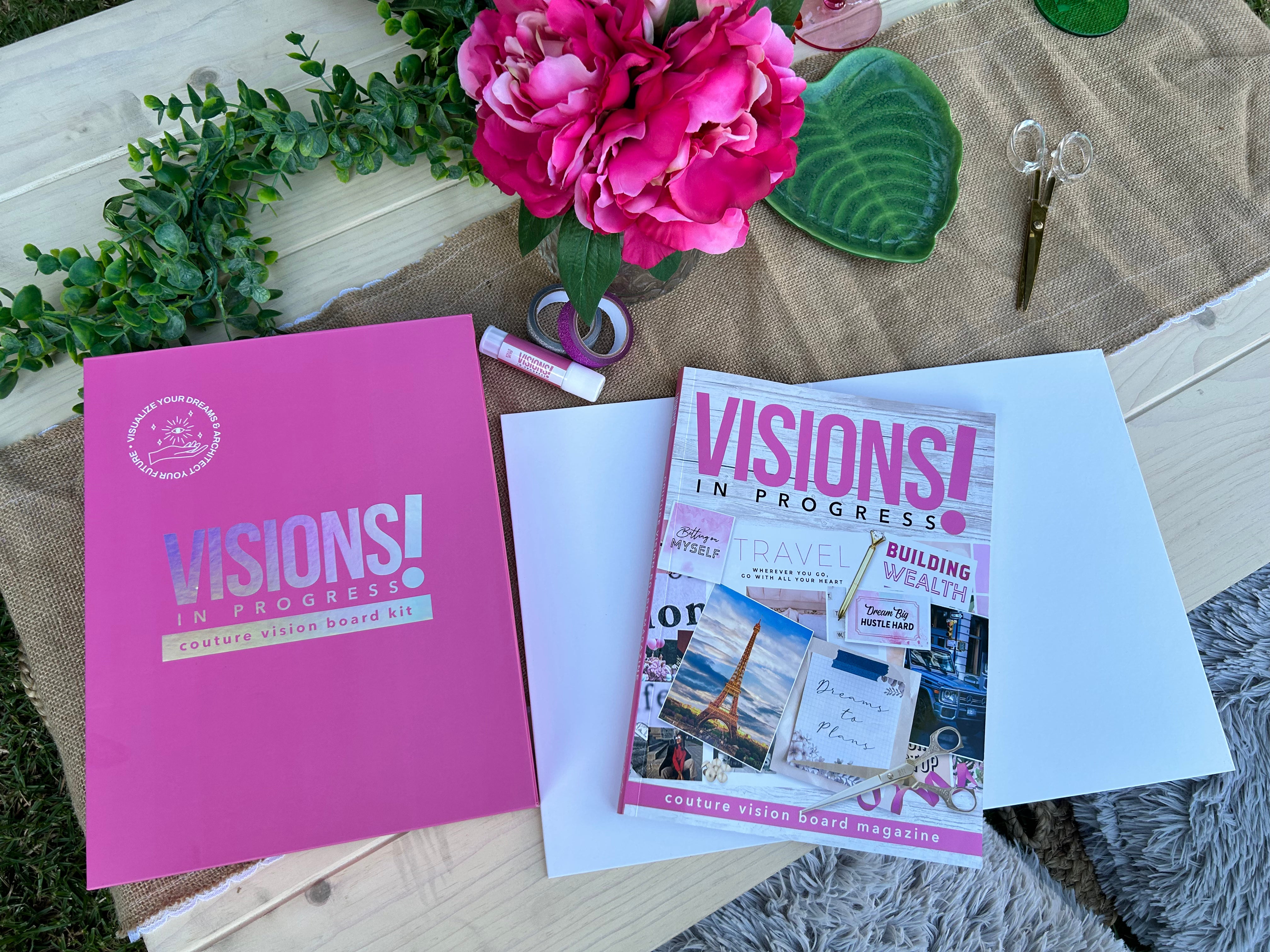 Vision Board Kit - Visions In Progress Couture Vision Board Magazine –  Millions In Progress LLC