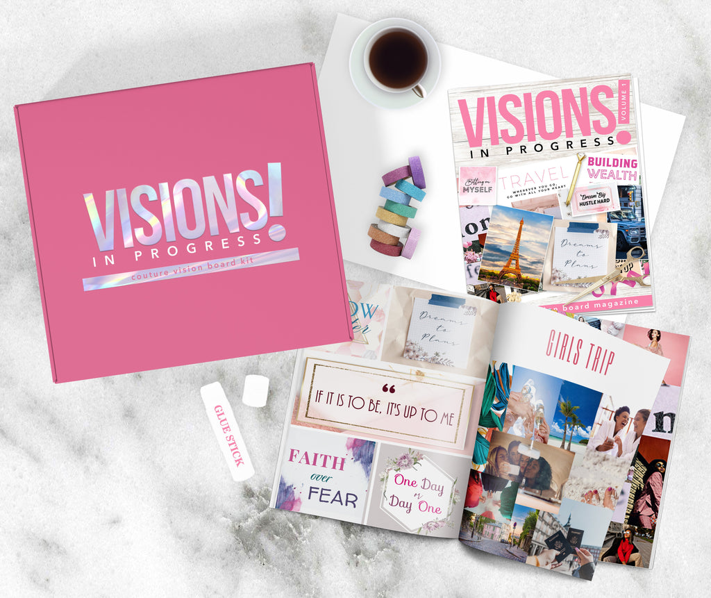 Visions In Progress Vision Board Kit to create Couture Vision Board  & Vision Board Magazine